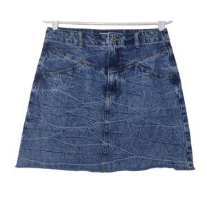 Forever 21 Womens Denim Skirt Size 28 Blue Cotton Casual Short Bottoms.